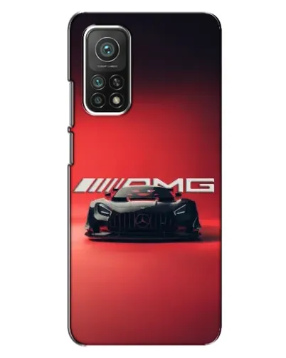 Чехол для Xiaomi Mi 10T с картинкой «Mercedes AMG — красная линия»