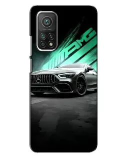 Чехол для Xiaomi Mi 10T с картинкой «Темный Mercedes AMG»