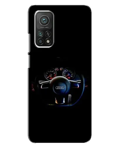 Чехол для Xiaomi Mi 10T с картинкой «Салон Audi — руль»