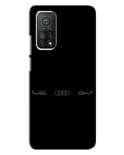 Чехол для Xiaomi Mi 10T с картинкой «Audi — световой подпись»