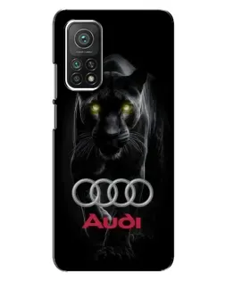 Чехол для Xiaomi Mi 10T с картинкой «Пантера и Audi»
