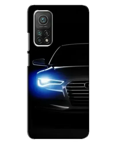 Чехол для Xiaomi Mi 10T с картинкой «Неоновый взгляд Audi»