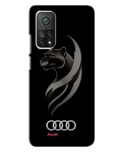 Чехол для Xiaomi Mi 10T с картинкой «Графика — пантера и Audi»