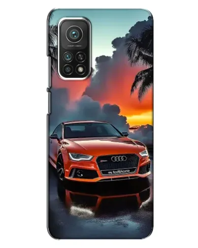 Чехол для Xiaomi Mi 10T с картинкой «Audi — закат»