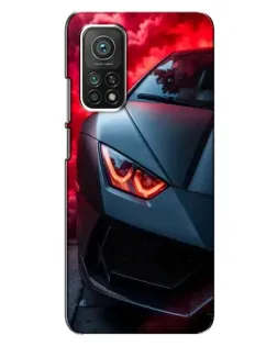 Чехол для Xiaomi Mi 10T с картинкой «Lamborghini красное сияние»