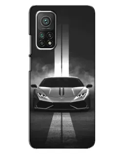 Чехол для Xiaomi Mi 10T с картинкой «Lamborghini симметрия дорог»