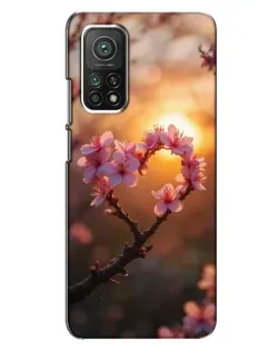 Чехол для Xiaomi Mi 10T с картинкой «Розовый цвет сердце на фоне заката» Чехол для Xiaomi Mi 10T с картинкой «Розовый цвет сердце на фоне заката»