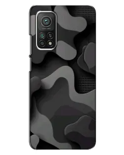 Чехол для Xiaomi Mi 10T с картинкой «Темный абстрактный камуфляж»