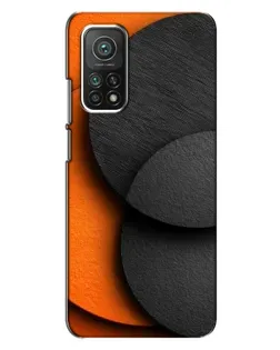 Чехол для Xiaomi Mi 10T с картинкой «Геометрия оранжевых кругов»