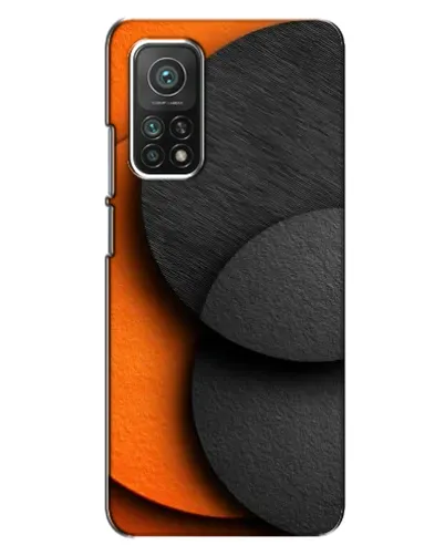 Чехол для Xiaomi Mi 10T с картинкой «Геометрия оранжевых кругов»