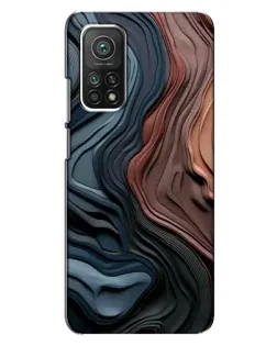Чехол для Xiaomi Mi 10T с картинкой «Цветные волны каньона»