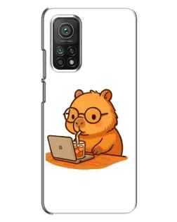 Чехол для Xiaomi Mi 10T с картинкой «Капибара с ноутбуком» Чехол для Xiaomi Mi 10T с картинкой «Капибара с ноутбуком»
