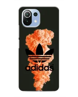 Чохол для Xiaomi Mi 11 Lite з картинкою «Помаранчевий дим Adidas»