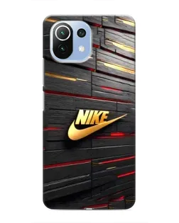 Чохол для Xiaomi Mi 11 Lite з картинкою «Золотий Nike на металі»