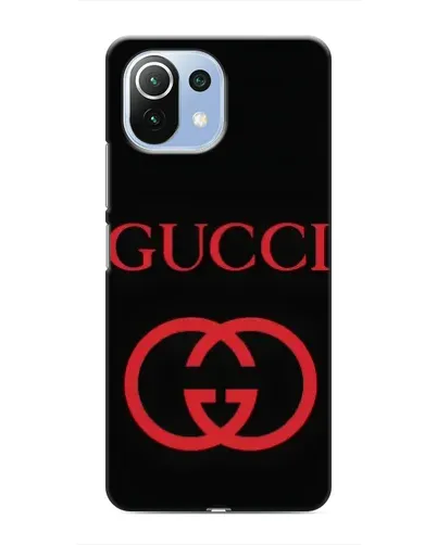 Чехол для Xiaomi Mi 11 Lite с картинкой «Gucci — красный логотип»