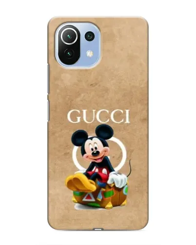 Чехол для Xiaomi Mi 11 Lite с картинкой «Микки Маус Gucci — крафт»