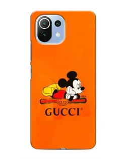 Чехол для Xiaomi Mi 11 Lite с картинкой «Микки Маус Gucci — оранж»