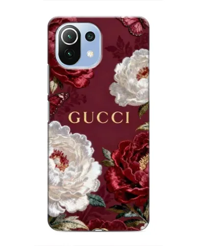 Чехол для Xiaomi Mi 11 Lite с картинкой «Gucci — бордовые розы» Чехол для Xiaomi Mi 11 Lite с картинкой «Gucci — бордовые розы»