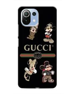 Чехол для Xiaomi Mi 11 Lite с картинкой «Gucci — герои Disney и монограмма»
