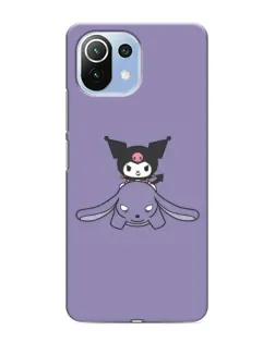 Чехол для Xiaomi Mi 11 Lite с картинкой «Kuromi на лиловом фоне» Чехол для Xiaomi Mi 11 Lite с картинкой «Kuromi на лиловом фоне»