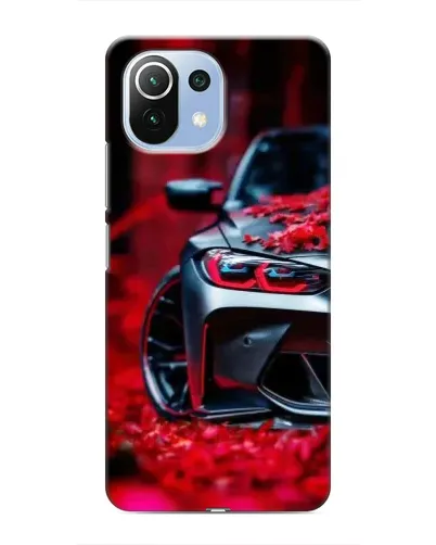 Чехол для Xiaomi Mi 11 Lite с картинкой «Спортивная BMW и цветы» Чехол для Xiaomi Mi 11 Lite с картинкой «Спортивная BMW и цветы»