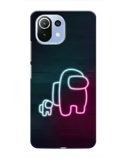 Чехол для Xiaomi Mi 11 Lite с картинкой «Among Us неон-арт» Чехол для Xiaomi Mi 11 Lite с картинкой «Among Us неон-арт»