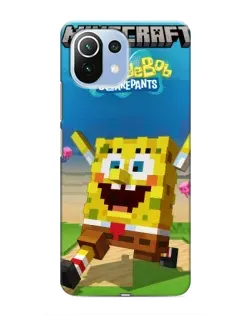 Чехол для Xiaomi Mi 11 Lite с картинкой «Губка Боб Minecraft» Чехол для Xiaomi Mi 11 Lite с картинкой «Губка Боб Minecraft»