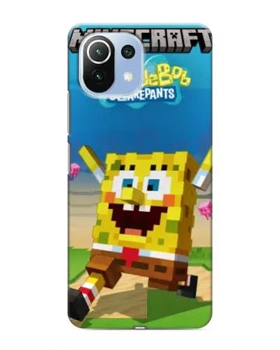 Чехол для Xiaomi Mi 11 Lite с картинкой «Губка Боб Minecraft» Чехол для Xiaomi Mi 11 Lite с картинкой «Губка Боб Minecraft»