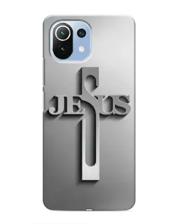 Чехол для Xiaomi Mi 11 Lite с картинкой «Металлический крест Jesus» Чехол для Xiaomi Mi 11 Lite с картинкой «Металлический крест Jesus»