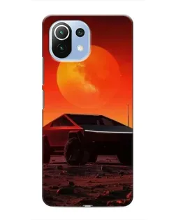 Чехол для Xiaomi Mi 11 Lite с картинкой «Cybertruck на Марсе»