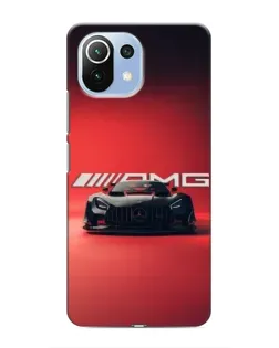 Чехол для Xiaomi Mi 11 Lite с картинкой «Mercedes AMG — красная линия»