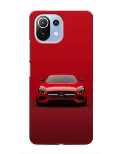 Чехол для Xiaomi Mi 11 Lite с картинкой «Красный Mercedes AMG»