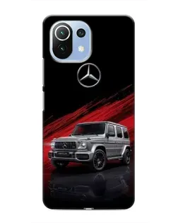 Чехол для Xiaomi Mi 11 Lite с картинкой «Mercedes G-Class красный»