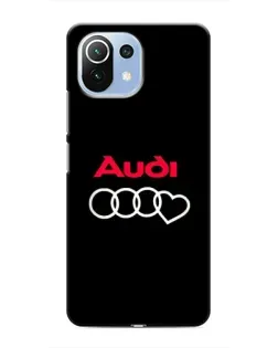 Чехол для Xiaomi Mi 11 Lite с картинкой «Логотип Audi Heart»