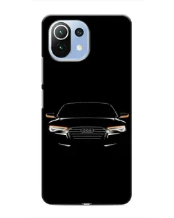 Чехол для Xiaomi Mi 11 Lite с картинкой «Audi — ночной контур»