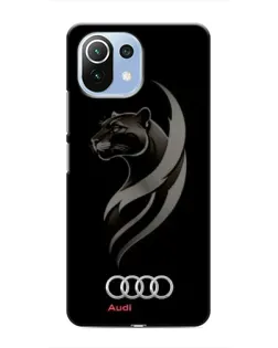 Чехол для Xiaomi Mi 11 Lite с картинкой «Графика — пантера и Audi»