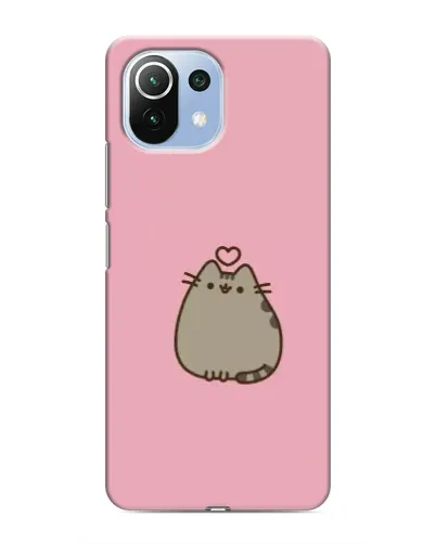Чехол для Xiaomi Mi 11 Lite с картинкой «Pusheen сердце»