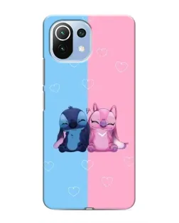 Чохол для Xiaomi Mi 11 Lite з картинкою «Stitch та Angel Love»