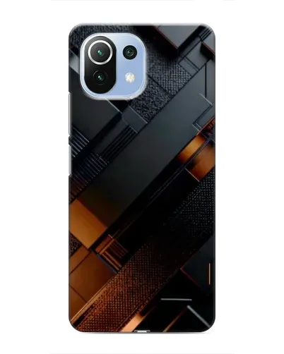 Чехол для Xiaomi Mi 11 Lite с картинкой «Черные геометрические блоки» Чехол для Xiaomi Mi 11 Lite с картинкой «Черные геометрические блоки»
