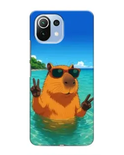 Чохол для Xiaomi Mi 11 Lite з картинкою «Морська капібара»