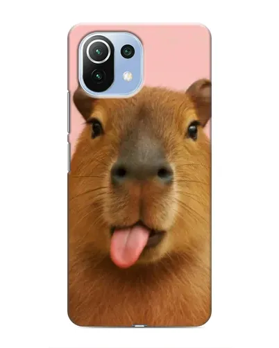 Чехол для Xiaomi Mi 11 Lite с картинкой «Капибара с языком» Чехол для Xiaomi Mi 11 Lite с картинкой «Капибара с языком»