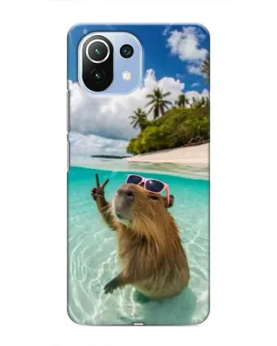 Чехол для Xiaomi Mi 11 Lite с картинкой «Капибара на море» Чехол для Xiaomi Mi 11 Lite с картинкой «Капибара на море»