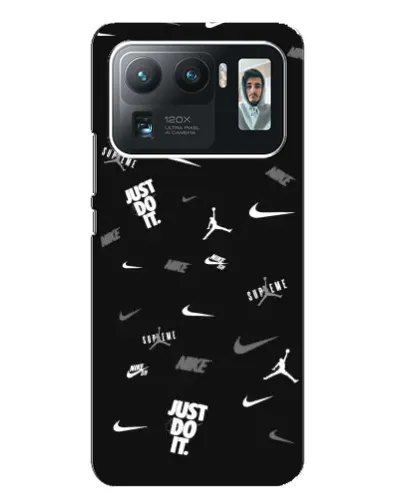 Чехол для Xiaomi Mi 11 Ultra с картинкой «Nike Black Pattern»