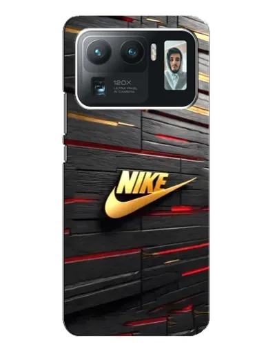 Чехол для Xiaomi Mi 11 Ultra с картинкой «Золотой Nike на металле»