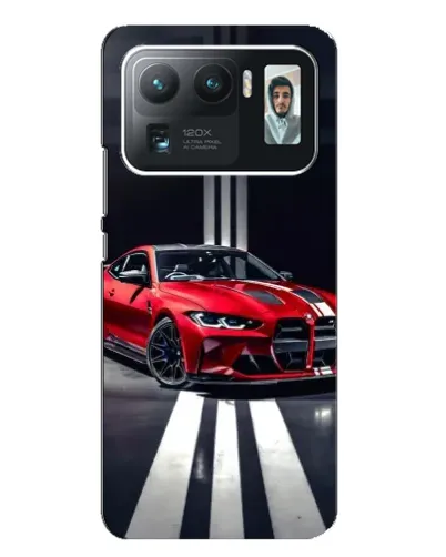 Чехол для Xiaomi Mi 11 Ultra с картинкой «Красная BMW на дороге»