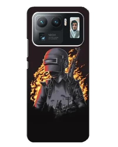 Чехол для Xiaomi Mi 11 Ultra с картинкой «PUBG — огненный силуэт»