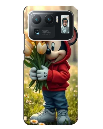 Чехол для Xiaomi Mi 11 Ultra с картинкой «Микки с тюльпанами»