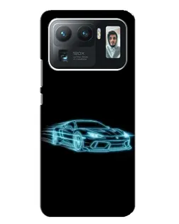 Чехол для Xiaomi Mi 11 Ultra с картинкой «Неоновый контур Lamborghini»