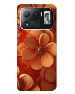 Чехол для Xiaomi Mi 11 Ultra с картинкой «Оранжевый макро цветок»