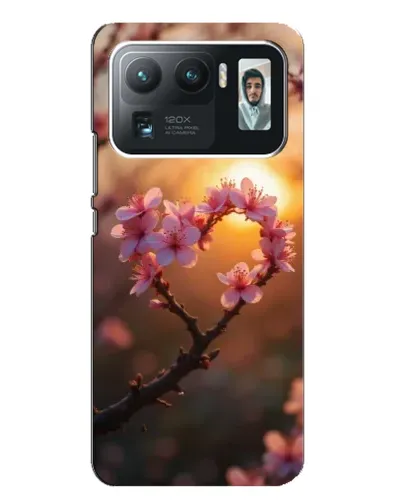 Чехол для Xiaomi Mi 11 Ultra с картинкой «Розовый цвет сердце на фоне заката» Чехол для Xiaomi Mi 11 Ultra с картинкой «Розовый цвет сердце на фоне заката»